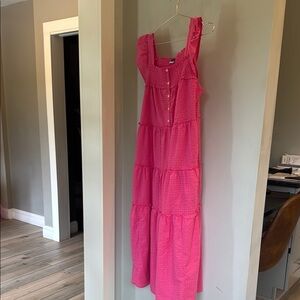 Elegant Pink Maxi Dress